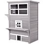 Pawhut 3 Tier Wooden Kitten Shelter For Indoor, Outdoor