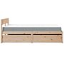 Vidaxl Bed With Drawers And Mattress 120x190 Cm Small Double Solid Wood Pine