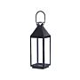 Metal Lantern Black Stainless Steel H 54 Cm Pillar Candle Holder