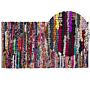 Rag Rug Multicolour With Cotton 80 X 150 Cm Rectangular Hand Woven Oriental