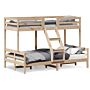 Vidaxl Bunk Bed 80x200/120x200 Cm Solid Wood Pine