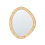 Wall Hanging Mirror Natural Home Décor Irregular Shape Rattan Frame 50 X 60 Cm