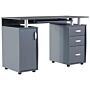 Otley 3 Drawer Computer Desk, Grey