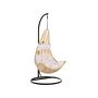 Hanging Chair Beige Pe Rattan Swing Egg Shape Wicker