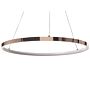 Pendant Lamp Rose Gold Aluminium Ø 50 Cm Integrated Led Lights Round Ring Hanging Modern Glamour Lighting