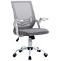 Vinsetto Mesh Office Chair Swivel Task Computer Desk Chair For Home With Lumbar Back Support, Adjustable Height, Flip-up Arm, Grey