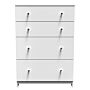 Yarmouth 4 Drawer Deep Chest In White