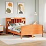 Vidaxl Bookcase Bed Without Mattress Wax Brown 160x200cm Solid Wood Pine