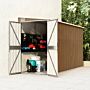 Vidaxl Wall-mounted Garden Shed Brown 118x288x178 Cm Galvanised Steel