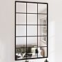 Vidaxl Wall Mirror Black 100x60 Cm Metal