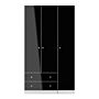 Yarmouth Tall Triple 2 Drawer Wardrobe In Black & White