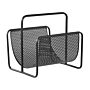 Magazine Rack Black Iron Newspapers Storage Holder Modern Design Home Decor