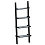 York 4 Tier Ladder Bookcase, Black