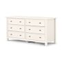 Maine 6 Drawer Wide Chest - Surf White