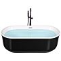 Freestanding Bath Black Matte Sanitary Acrylic Single Oval