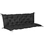 Outsunny 3 Seater Bench Cushion, Garden Chair Cushion With Back And Ties, 98 X 150 Cm, Black