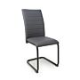 Carlisle Leather Effect Grey Dining Chair