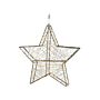 Garden Hanging Decor Silver Metal Frame Led Fairy Lights Star Shaped 58 X 58 Cm