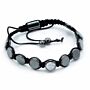 Magnetic Hematite Shamballa Bracelet - Round Flats