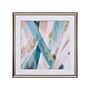 Framed Wall Art Multicolour Print On Paper 60 X 60 Cm Passe-partout Frame Abstract Theme