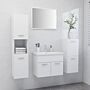 Vidaxl Bathroom Furniture Set White Engineered Wood