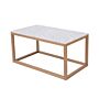 Harlow Coffee Table Oak-white Marble Top