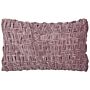 Decorative Cushion Violet Velvet 30 X 50 Cm Modern Traditional Pillow