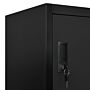 Vidaxl Locker Cabinet Black 90x45x180 Cm Steel