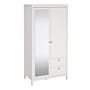 Madrid Wardrobe With 1 Door + 1 Mirror Door + 2 Drawers White