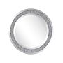 Wall Mounted Hanging Mirror Silver Round 70 Cm Modern Glamour Decoration