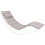 Sun Lounger Cushion Taupe Fabric 180 X 60 Cm Padded With Head Pillow Beliani