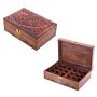 Decorative Sheesham Wood Carved Compartment Box Large