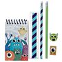 7 Piece Clear Pencil Case Stationery Set - Monstarz Monster