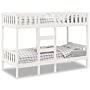 Vidaxl Bunk Bed White 90x200 Cm Solid Wood Pine