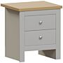 Vida Designs Arlington 2 Drawer Bedside Chest, Grey