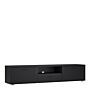 Media Tv-unit With 2 Doors + 1 Drawer 177 Cm Black