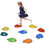 Aiyaplay 9 Pcs Balance Stepping Stones Kids For Sensory With Non-slip Edge, Stackable Outdoor Indoor Obstacle Course