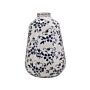 Flower Vase White And Blue Stoneware 25 Cm Distressed Look Indoor Pot Decoration Waterproof