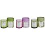 Set Of 3 Scented Candles Multicolour 100% Soy Wax Cotton Wick Glass Floral Oriental Herb Fragrance White Tea/lavender/jasmine