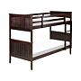 Double Bunk Bed Dark Pine Wood Eu Single Size 3ft High Sleeper Children Kids