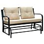 Outsunny 2-person Outdoor Loveseat Glider Bench Rocking Chair, Porch With Armrest And Cushions, Khaki