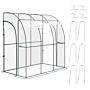 Outsunny 214cm X 118cm Walk-in Lean To Greenhouse, With Accessories