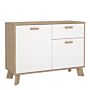 Ikast Sideboard 2 Doors + 1 Drawer In Jackson Hickory And White