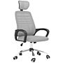 Vinsetto Ergonomic Office Chair, Mesh Desk Chair With Rotatable Headrest, Lumbar Back Support, Armrest, Grey