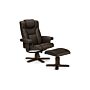 Malmo Swivel Recliner & Stool Brown