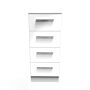 Contrast 4 Drawer Bedside Cabinet In White