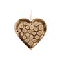 Wooden Hanging Heart With Burnt Effect 33cm