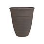 Plant Pot Planter Solid Brown Stone Mixture Polyresin Square Ø 43 Cm All-weather