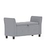 Seville Storage Ottoman, Light Grey Linen