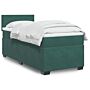 Vidaxl Box Spring Bed With Mattress Dark Green 90x200 Cm Velvet